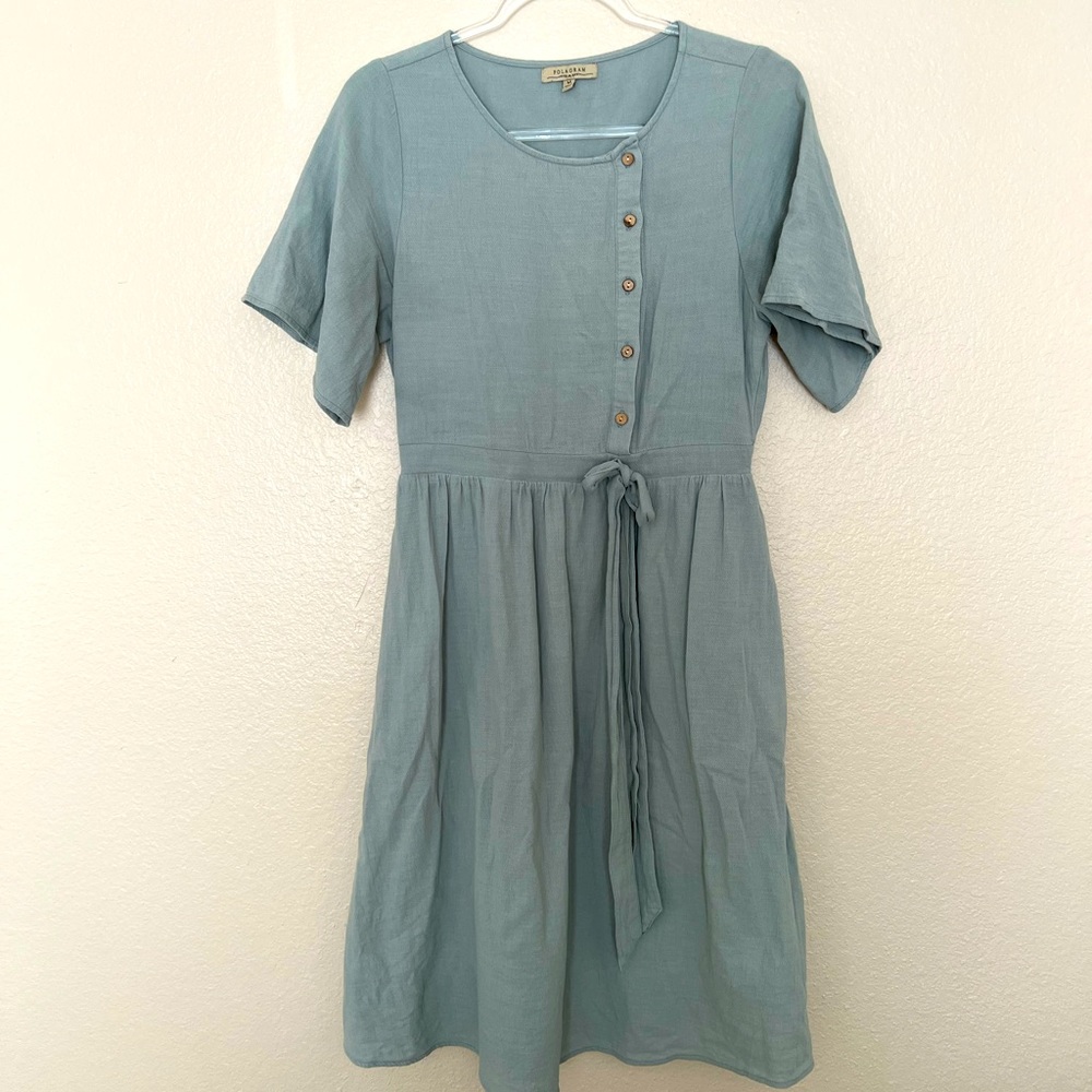 Polagram symmetrical button down dress